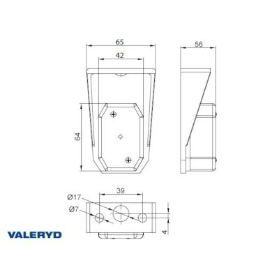 Positionsljus Valeryd passar till Aspöck Flexipoint 64x42x28 med fäste